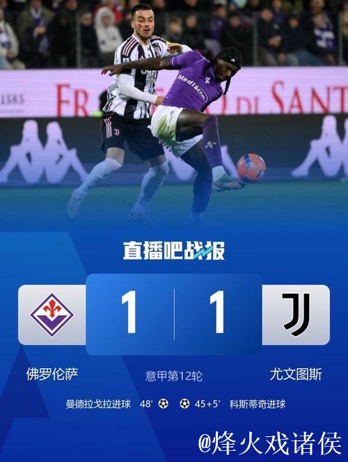 意甲-科斯蒂奇破门曼德拉戈拉扳平 尤文1-1佛罗伦萨